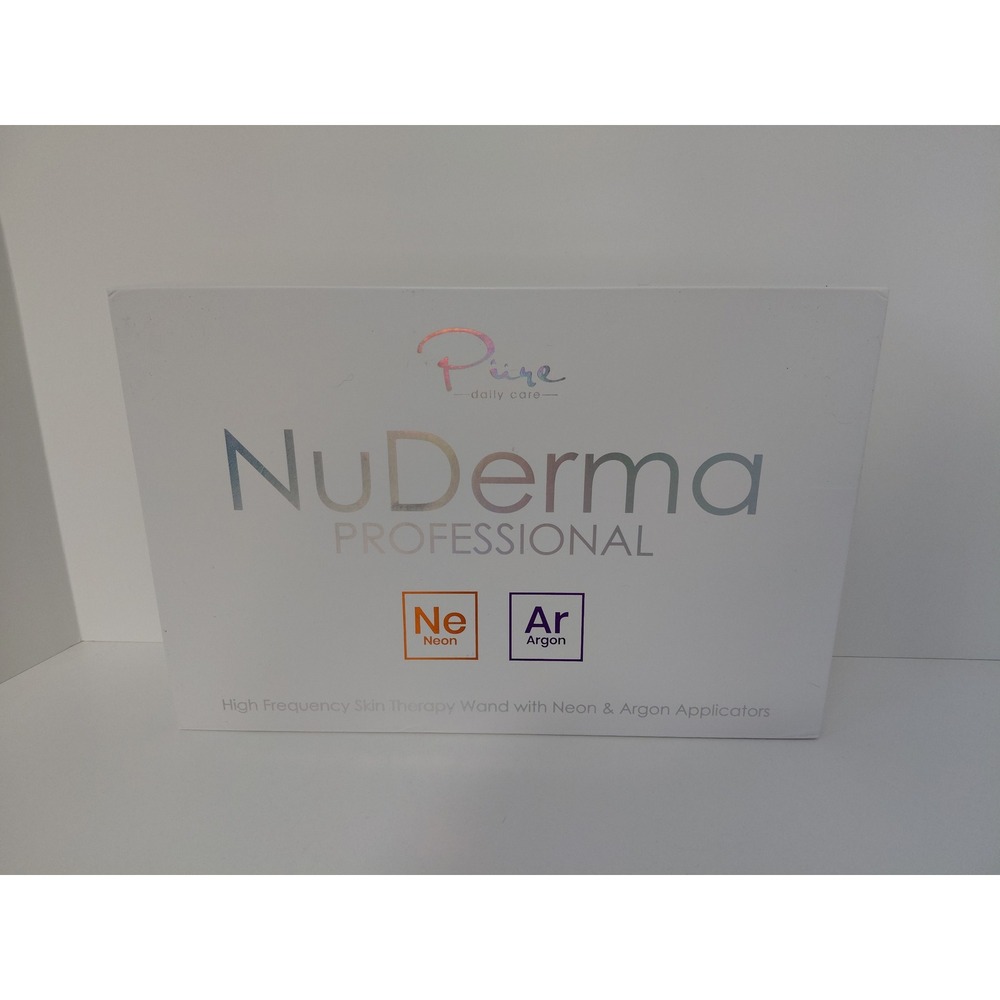 Pure Daily Care NuDerma Professional High Frequency Skin Therapy Wand Neon Argon